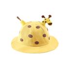 Boné Chapéu Bucket Hat Infantil Kids 1 - 3 Anos Girafa Amarelo
