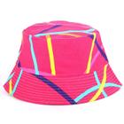 Boné Chapéu Bucket Hat Rosa Listras