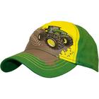 Boné de beisebol infantil John Deere para meninos, verde/amarelo