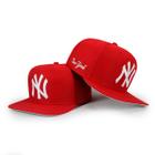 Boné Joker Snapback Aba Reta New York Vermelho JOK-186