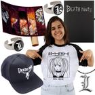 Bone L Death Note Anime Acessórios Geek Kira Ryuk Camisa