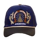 Boné Masculino Trucker Aba Curva N.S. Aparecida Azul Bordado