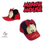 Boné Minnie Mouse Vermelho Com Orelhas E Laço - Disney - Produto Licenciado Taimes