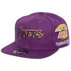 Boné Mitchell & Ness NBA Fitted HWC Los Angeles Lakers Roxo