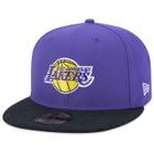 Bone New Era 59FIFTY NBA Los Angeles Lakers Core Fitted Aba Reta Aba Reta Fitted Roxo