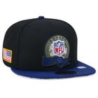 Bone New Era 9FIFTY NFL Shield Salute To Service 2022 Aba Reta Aba Reta Snapback Preto