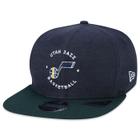 Bone New Era 9FIFTY Original Fit Snapback NBA Utah Jazz Core Aba Reta Azul Aba Reta Snapback Azul