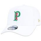 Bone New Era 9FORTY A-Frame Snapback Aba Curva Futebol Palmeiras Aba Curva Snapback Branco