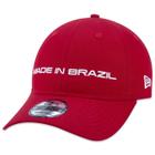 Bone New Era 9FORTY A-Frame Snapback MiBR Aba Curva Vermelho