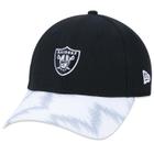 Bone New Era 9FORTY NFL Las Vegas Raiders World Aba Curva Aba Curva Snapback Preto