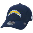 Bone New Era 9FORTY Snapback NFL Los Angeles Charges Aba Curva Azul Marinho Aba Curva Snapback Marinho