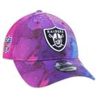 Bone New Era 9TWENTY Las Vegas Raiders Crucial Catch 2022 Aba Curva Aba Curva Strapback Sortido