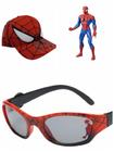 Boné , óculos e boneco homem aranha ,super kit 3 em 1 para seu filho