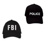 Boné Police Ou FBI C/ Bordado Branco Festas