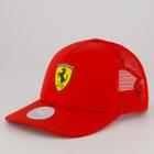 Boné Puma Ferrari Race Trucker Vermelho e Branco