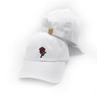 Boné Strapback Baseball Branco Rosa Vermelha Original Côrte