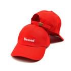 Boné Strapback Baseball Vermelho Blessed Original Côrte