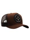 Boné Trucker Brasão Marrom Mvck