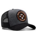 Boné Trucker Brasão Mescla e Laranja MVCK