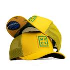 Boné Trucker Brasil Amarelo Mvck