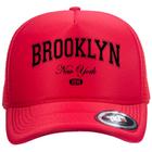 Boné Trucker Com Telinha e Ajuste Snapback Brooklyn New York