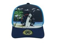 Boné Trucker Rhino Size Beach aba curva azul