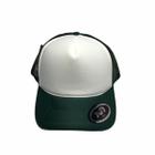 Boné Trucker Verde Frente Branco