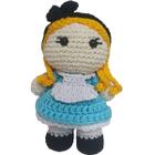 Boneca Alice no País das Maravilhas Crochê 17x8,5cm