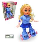 Boneca Amy Patinadora Art Brink Danca com Luz e Musica a Pilha Brinquedo Recreativo