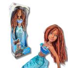 Boneca ariel 55cm filme disney a pequena sereia - novabrink