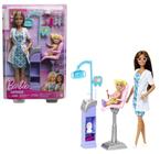 Boneca Articulada Barbie Conjunto Profissões Dentista Morena Com Bebê e Acessórios Barbie Malibu HKT70 - Mattel