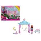 Boneca Articulada Barbie Dreamtopia Princesa Chelsea Balanço Nas Nuvens Com Acessórios e Pet - Mattel