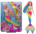 Boneca Articulada Barbie Dreamtopia Sereia Arco Íris Cores Mágicas - Look Fantasia - Muda de Cor - Mattel - GTF89
