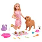 Conjunto Boneca Menina Barbie Loira Articulada - Salão De Manicure -  Acompanha Pet Filhote Cachorro E Acessórios De Spa Pedicure - Mattel -  Boneca Barbie - Magazine Luiza