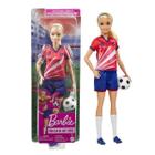 Boneca Articulada Barbie Profissões Jogadora de Futebol Loira - Mattel - HCN17