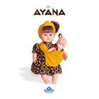 Boneca Ayana 40cm com Bonequinha Filha e Chupeta