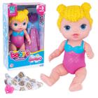 Boneca Baby Banho Alive Com Chupeta e Toalha - Super Toys