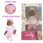 Boneca Baby Minha Primeira Oração Judy Negra Reza Pai Nosso - Milk Brinquedo