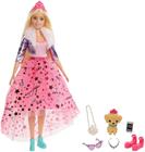 Boneca Barbie Aventura Princesa em Moda Princesa (Loira de 12 polegadas) com Cachorrinho de Estimação, 2 Pares de Sapatos, Tiara e 4 Acessórios