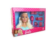 Combo Boneca Barbie Busto Fala Frases + Kit Fashion Maquiagem ED1  Brinquedos Kit Infantil menina rosa