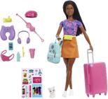 Boneca Barbie Com Acessórios Viagem Presente Colecionável HGX55 Mattel Original