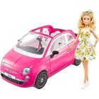 Boneca Barbie com Veículo Fiat Rosa - Mattel - Mattel