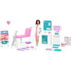 Boneca Barbie Doutora Clínica Médica Cenário Playset Profissões com Acessórios Mattel - GTN61