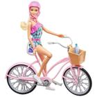 Boneca Barbie E Bicicleta Mattel