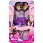 Boneca Barbie Fantasia Bailarina Luzes Brilhantes Roxa Hlc26 - Mattel