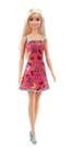 Boneca Barbie Fashion Loira Vestido Borboleta C36 Unidade