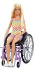 Boneca Barbie Fashionista Cadeira De Rodas Loira HJT13 Mattel