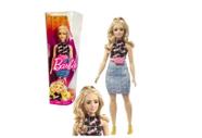 Boneca Barbie Fashionista Morena Vestido Laranja 182 FBR37 Mattel