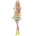 Boneca Barbie Fashionista Vestido Arco Íris Mattel Original