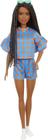 Boneca Barbie Fashionistas 172 Cabelos Trançados Preto, Top e Shorts Corações GRB63 - Mattel (39333)